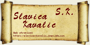 Slavica Kavalić vizit kartica